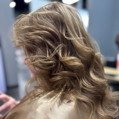 Grey coverage hair color refresh by Erica Wilson